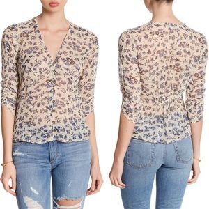 Lucky Brand Floral Sheer Top